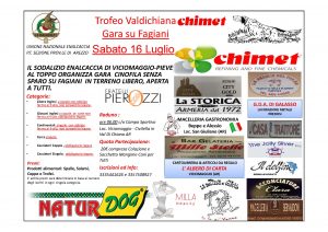 locandina Gara Fagani 16 Luglio Viciomaggio